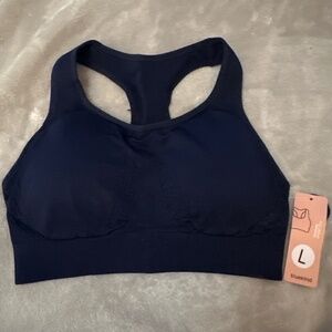 NWT SHAPERMINT SZ L SPORTS BRA SZ L NAVY